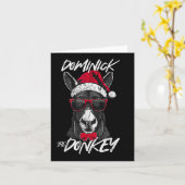 Carte Dominick L'âne Noël drôle (Fleur jaune)