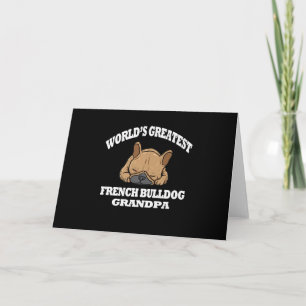 Carte Don de chien Grand-père de Bulldog français le p