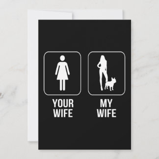 Carte Don de chien | Votre Femme - My Wife French Bulldo