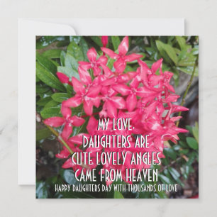 CARTE DON DE FLEURS POUR LA JOURNÉE DES FILLES