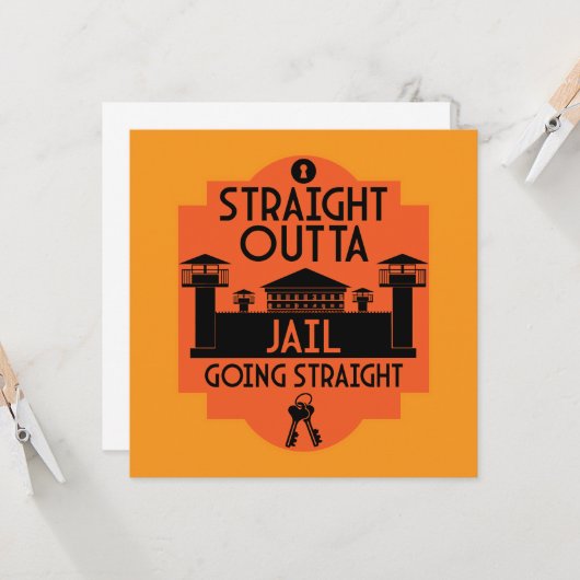 Carte Don De Libération De La Prison Hors Prison (Devant/Arrière en situation)