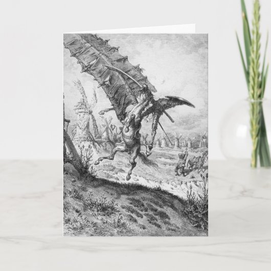 Carte Don don Quichotte et les moulins à vent (Devant)