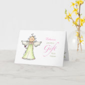 Carte Don du Ciel, Anniversaire de l'adoption Nom person (Fleur jaune)