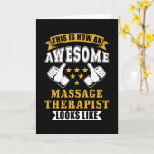 Carte Don d'un massothérapeute (Fleur jaune)