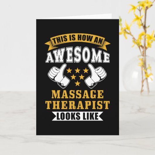 Carte Don d'un massothérapeute (Fleur jaune)