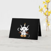 Carte Don Goat Baphomet Halloween (Fleur jaune)