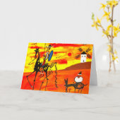 Carte Don Quichotte. 12,7 cm x 17,8 cm (Fleur jaune)