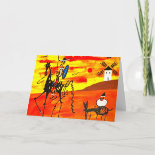 Carte Don Quichotte. 12,7 cm x 17,8 cm