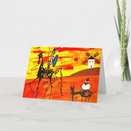Carte Don Quichotte. 12,7 cm x 17,8 cm (Devant)
