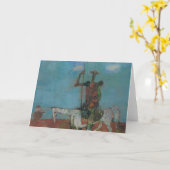 Carte Don Quichotte lent Sancho Stanislav Stanek (Fleur jaune)