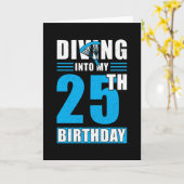 Carte Don Skydiver 25e anniversaire (Fleur jaune)
