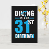 Carte Don Skydiver 31e anniversaire (Fleur jaune)