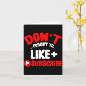 Carte Don’t Forget To Like And Subscribe Social Media In (Fleur jaune)