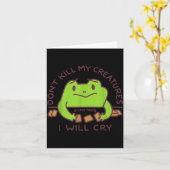 Carte Don’t Kill My Creatures I Will Cry Funny Gamer Fro (Fleur jaune)