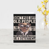 Carte Don´t Off Old People Funny Birthday Dog Graphic Fo (Fleur jaune)