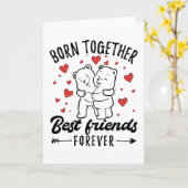 Carte Don Twin Sister Twins (Fleur jaune)