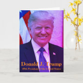 Carte Donald J. Trump - 45e président des États-Unis (Fleur jaune)