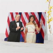 Carte Donald & Melania Trump At Inauguration (Fleur jaune)
