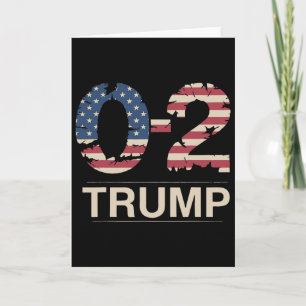 Carte Donald Trump 0-2 Combat Combat Combat Drapeau amér