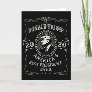 Carte Donald Trump 2020 Meilleur Président d'Amérique à 