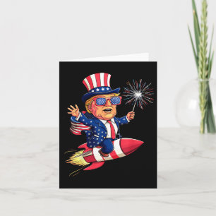 Carte Donald Trump 2024 heureux 4 juillet Trump américai
