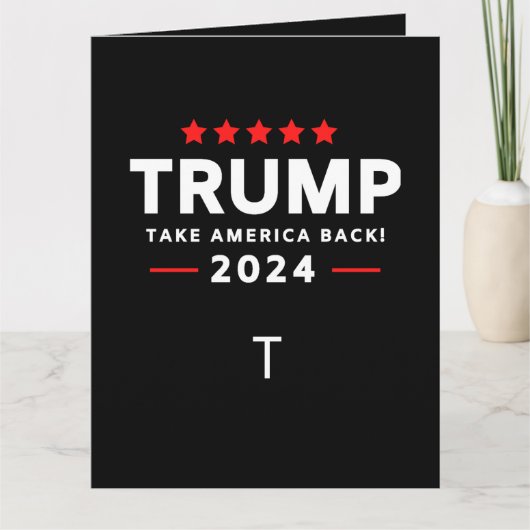 Carte Donald Trump 2024 redonne l'élection américaine (Devant)