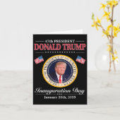 Carte Donald Trump 47e inauguration du président 2025 Su (Fleur jaune)