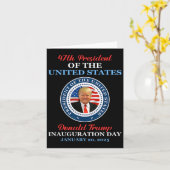 Carte Donald Trump 47e président 2025 Inauguration États (Fleur jaune)