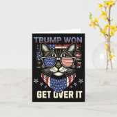 Carte Donald Trump A Remporté Les Chats Électoraux 2024 (Fleur jaune)