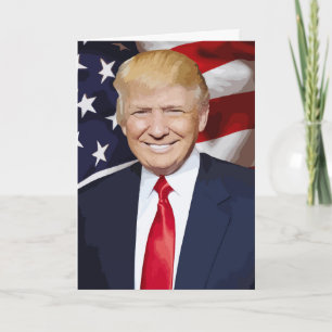 Carte DONALD TRUMP BISTHDAY Greeting Card