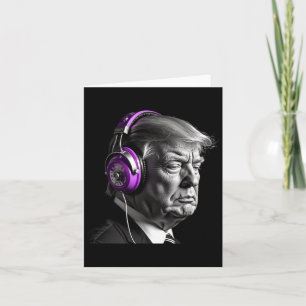 Carte Donald Trump Casques Drôle Président Dj Art