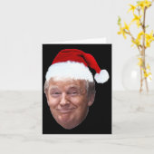 Carte Donald Trump Christmas Funny Santa Hat Don (Fleur jaune)