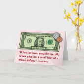 Carte Donald Trump comme billet d'un dollar (Fleur jaune)