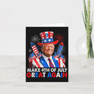 Carte Donald Trump Feu patriotique Faire 4 juillet G