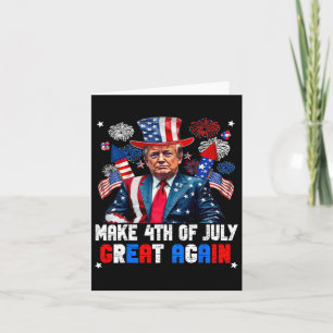 Carte Donald Trump Feu patriotique Faire 4 juillet G
