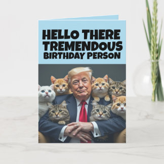 CARTE DONALD TRUMP FUNNY GREETING CAT CARD