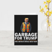 Carte Donald Trump Garbage Orange réflexe de sécurité (Fleur jaune)