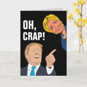 Carte DONALD TRUMP & HILLARY CLINTON FUNNY BANTHDAY Card (Fleur jaune)