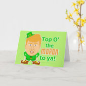 Carte Donald Trump Jour de la Saint Patrick Leprechaun (Fleur jaune)