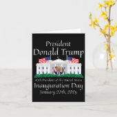 Carte Donald Trump Jour de l'investiture 2025 47e présid (Fleur jaune)