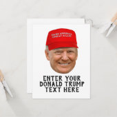 CARTE DONALD TRUMP MAGA PERSONNALISÉ (Devant/Arrière en situation)