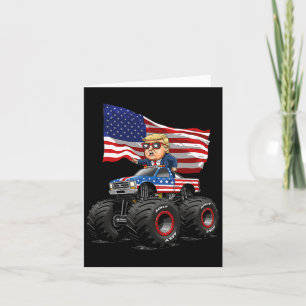 Carte Donald Trump Monster Truck 4 juillet Usa Fun Drape