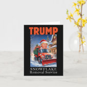 Carte Donald Trump Noël Funny Snowflake Suppression (Fleur jaune)