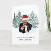 Carte Donald Trump Noël patriotique (Devant)