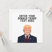 CARTE DONALD TRUMP PERSONNALISÉ (Devant/Arrière en situation)