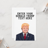 CARTE DONALD TRUMP PERSONNALISÉ (Devant/Arrière en situation)