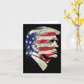 Carte Donald Trump Portrait (Fleur jaune)