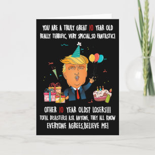 Carte Donald Trump Président Drôle 10e Anniversaire Trum