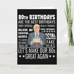 Carte Donald Trump Président Drôle 80e Anniversaire Trum