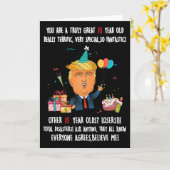 Carte Donald Trump President Funny 10th Birthday Trump B (Fleur jaune)